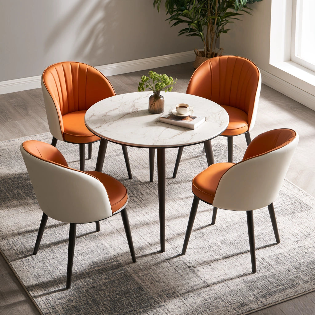 Essgruppe mit Tisch und Stühlen, Farbe: grau